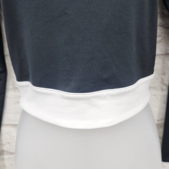 Nike Sportswear Team Long Sleeve High Neck Cropped Top Black White Logo XS - Picture 3 of 14